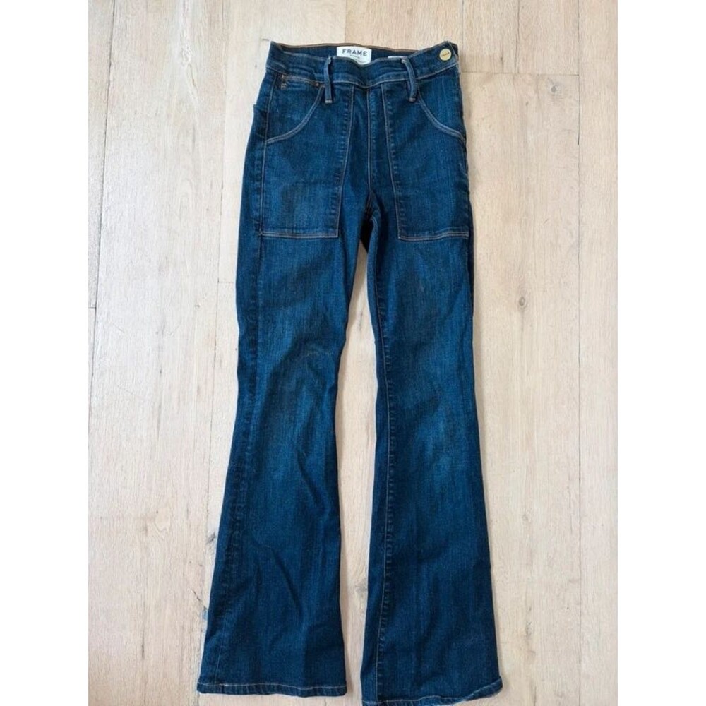 Frame Denim Le Flare De Francoise Side Zip Jean Size 23